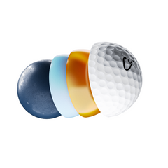 Cut Blue Golf Ball 3D