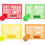 Cut Golf Matte Golf Balls Red, Green, Yellow and Orange