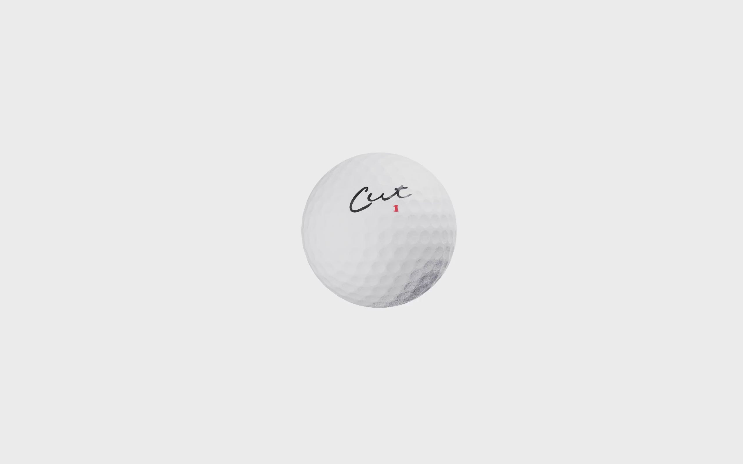 Cut Blue Golf Ball On a White Background