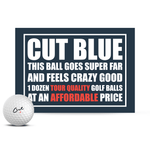Cut Blue Golf Balls Dozen