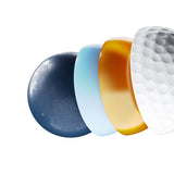 Cut Blue Golf Ball Dissected to See All Layers