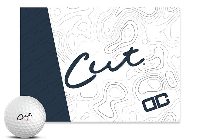 One Dozen Cut DC Dual Core Golf Balls Box With a Ball in Front