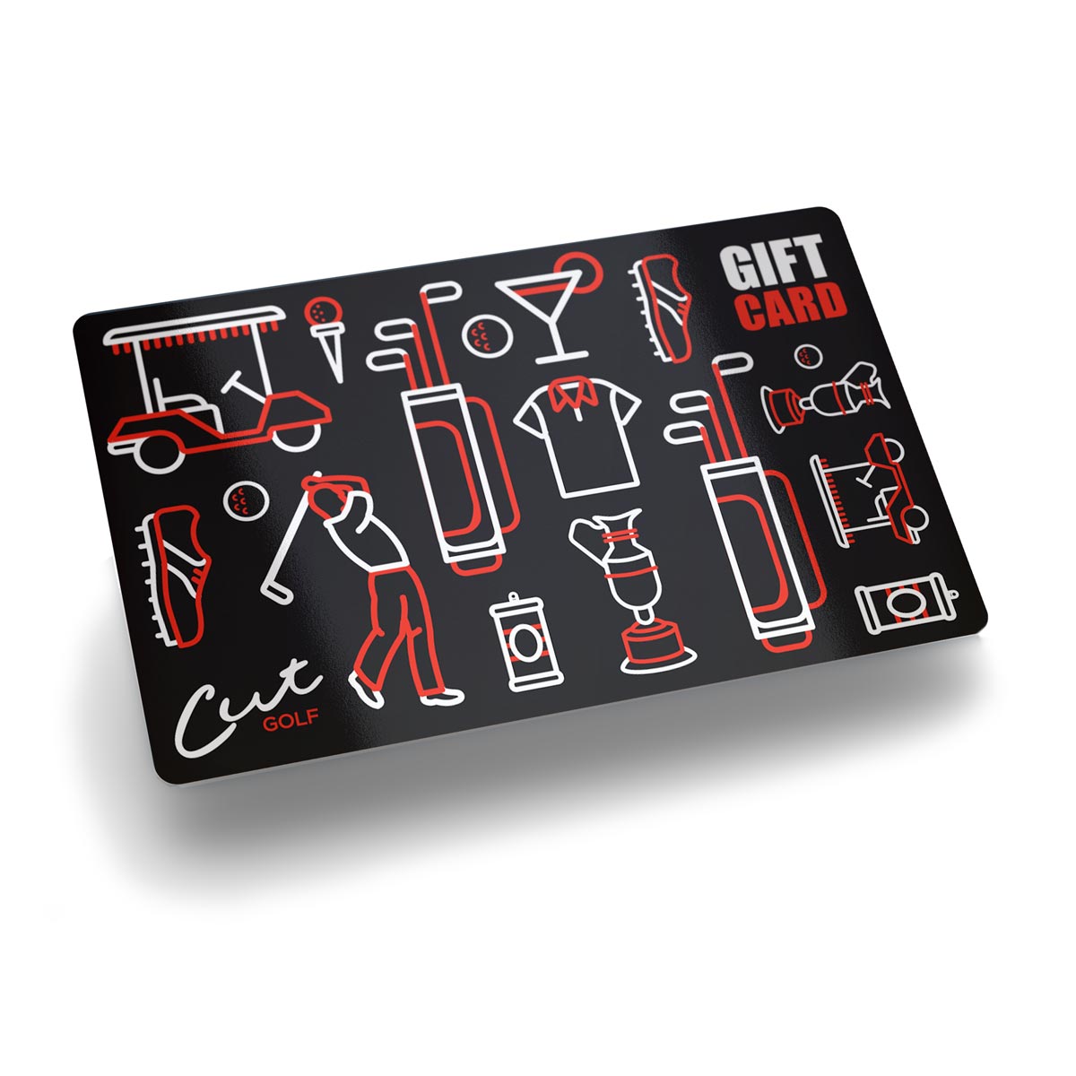 The Cut Golf Gift Card On a White Background