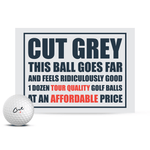 Cut Blue Golf Ball Dozen